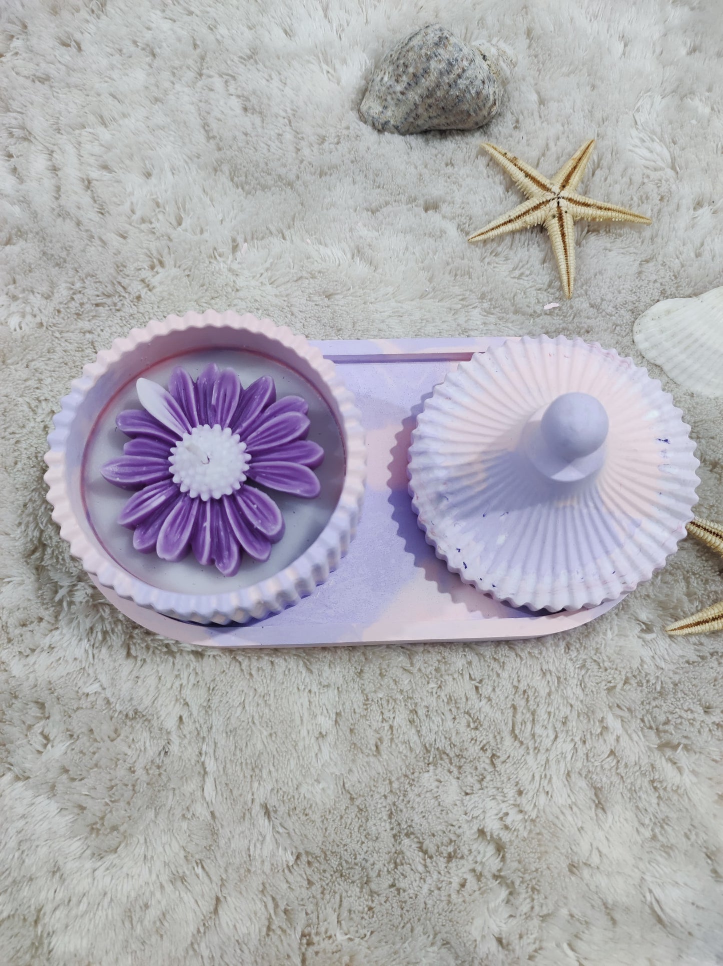 dekoratif biblo obje şakayık mum soya mum