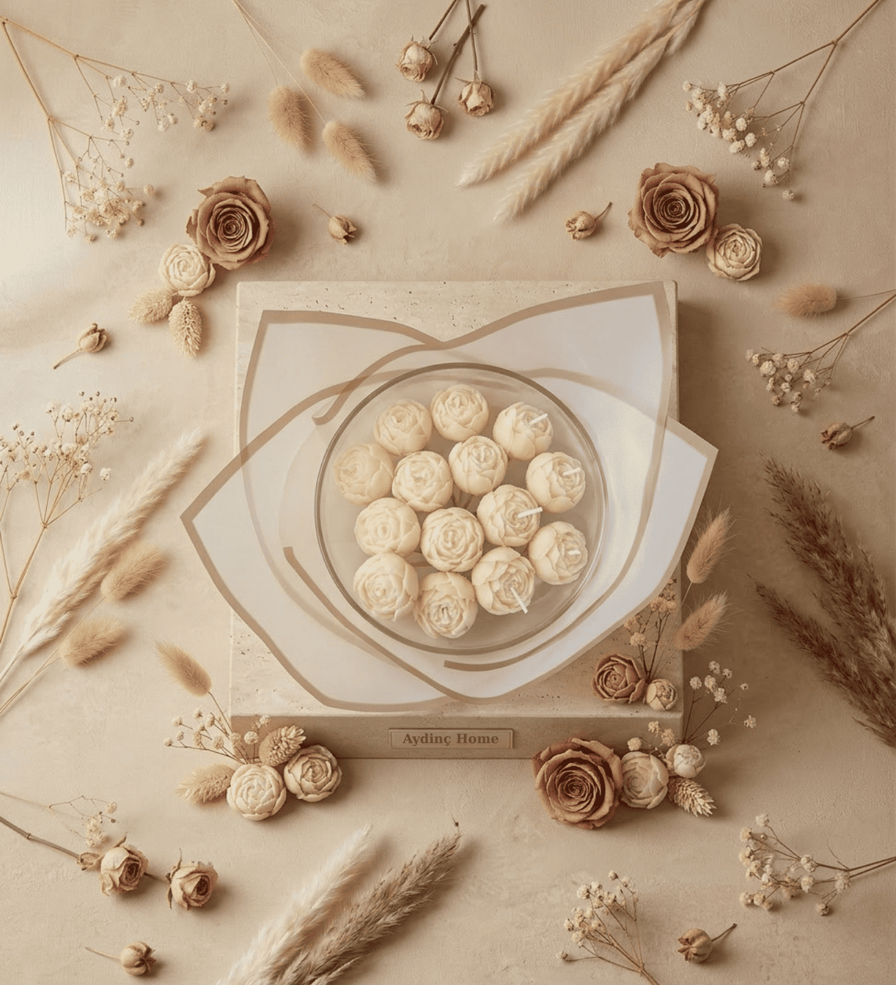 Solmaz Gül Buketi Çiçek Buketi Gül Çiçek Demeti Sevgili Özel Nişan İsteme Hediye Kokulu El Yapımı dekoratif  Mum