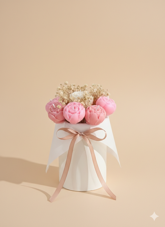 Solmaz Gül Buketi Çiçek Buketi Gül Çiçek Demeti Sevgili Özel Nişan İsteme Hediye Kokulu El Yapımı dekoratif  Mum