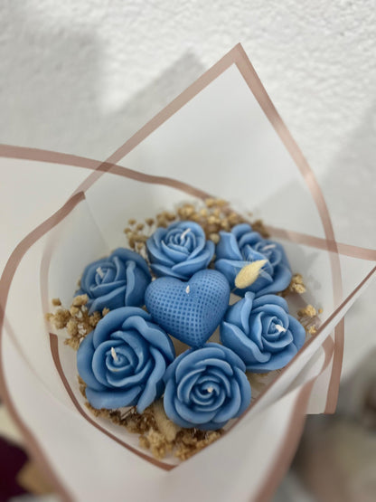 Solmaz Gül Buketi Çiçek Buketi Gül Çiçek Demeti Sevgili Özel Nişan İsteme Hediye Kokulu El Yapımı dekoratif  Mum