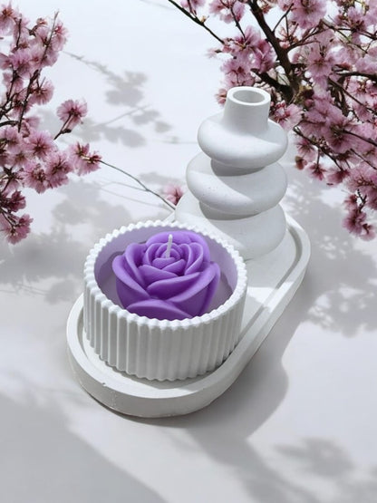 dekoratif biblo obje  şakayık mum soya mum