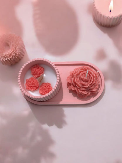 dekoratif biblo obje  şakayık mum soya mum