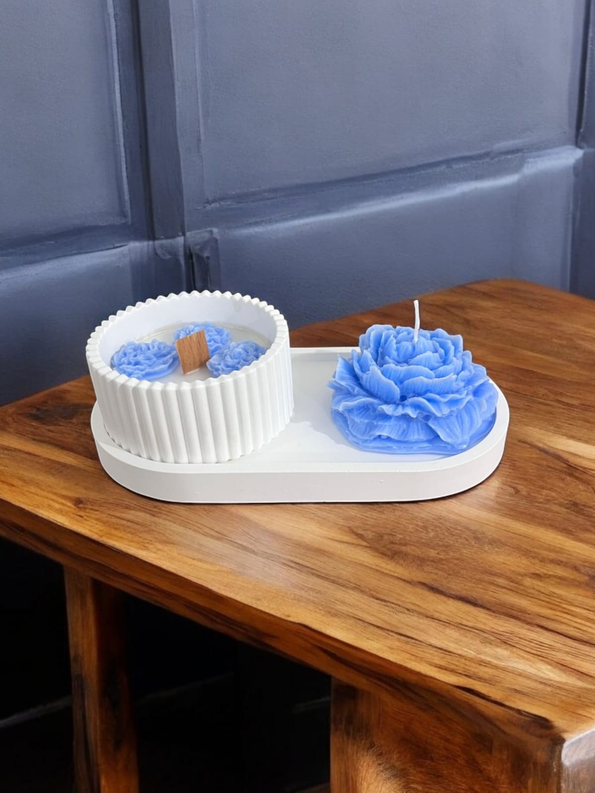 dekoratif biblo obje  şakayık mum soya mum