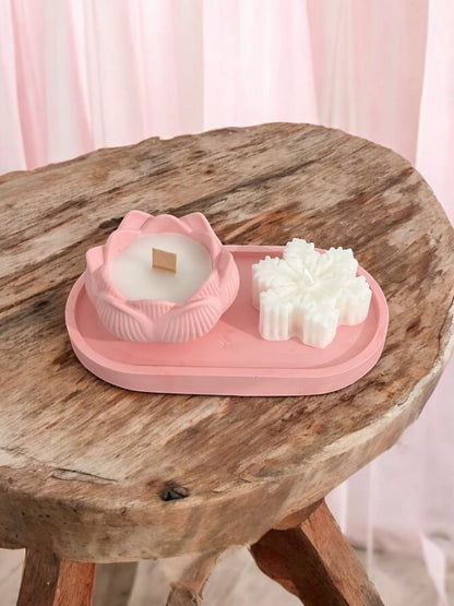 dekoratif biblo obje  şakayık mum soya mum